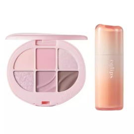 Eglips 이글립스 팔레트 발색 03 유포리아 + 볼륨 틴트 00 듀 Eglips Palette Swatch 03 Euphoria + Volume Tint 00 Dew