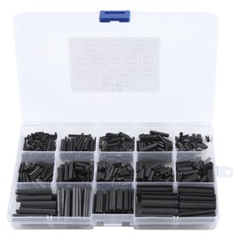 GOLD DEER 550 Pcs Roll Pin Assortment Slot Spring Pin Split Extension Pin Split Extension Pin Black Roll Pin High Quality 65 Mn Steel Spring Tension Tweezers Steel Split Extension Pin Spring Tension
