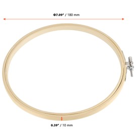 SINJEUN 18 Pieces 7 Inch Bamboo Embroidery Hoops, Adjustable Embroidery Ring Frame, Bamboo Cross Stitch Hoop for DIY Art Craft Handy Sewing