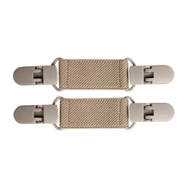 Olata Women's Elasticated Cinch Clip/Cardigan Clip for Clothing - Pack of 2. Grey (Plastic Clips)