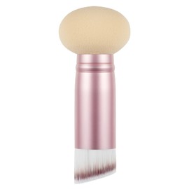 Dual-Ended Hair Makeup Brush, Precision Hairline Powder Brush With Sponge Tip For Seamless Blending - Hair Concealer Brush, Root Touch Up Powder Brush, And Hair Contour Brush. (Rose Pink, 3.5 inch)