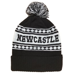 Newcastle Black and White Ski Hat - Stylish Winter Beanie for Geordies - Ultimate Football Hat for Comfort and Warmth (UK, Alpha, One Size, Bobble Hat)