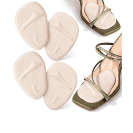 Dr. JK- Ball of Foot Cushions, 2 Pairs, Beige, Metatarsal Pads Women, Heel Pads for Shoes Women