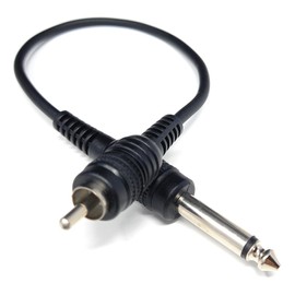 DRUT 30cm short 6.35mm (1/4") Mono Jack Plug to RCA Phono Plug Audio Male to Male Lead Cable 1ft