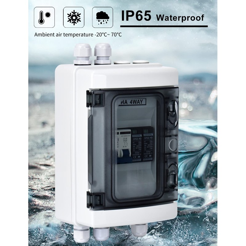 DIHOOL Solar Panel Disconnect Switch with PV Surge Protector, RV