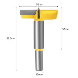 Meccion Carbide Forstner Drill Bit Wood Hole Cutter, Professional Woodworking Project Hole Saw Drill Bit (53 mm)