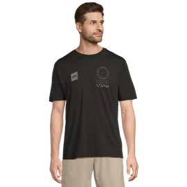 RVCA Men's VA Mark Reflective Short Sleeve, Black