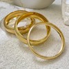 Kenjudess Chunky Gold Bangles Bracelet Set Trendy Silver Wide Cuff