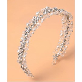 Seleny Bridal and Special Occassion Handmade Hair Accessories (Silver, Standard Comb)