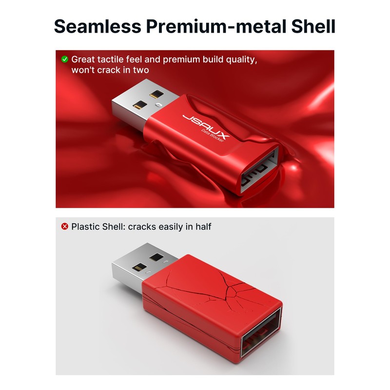 JSAUX USB Data Blocker [Pack of 4] USB Data Blocker