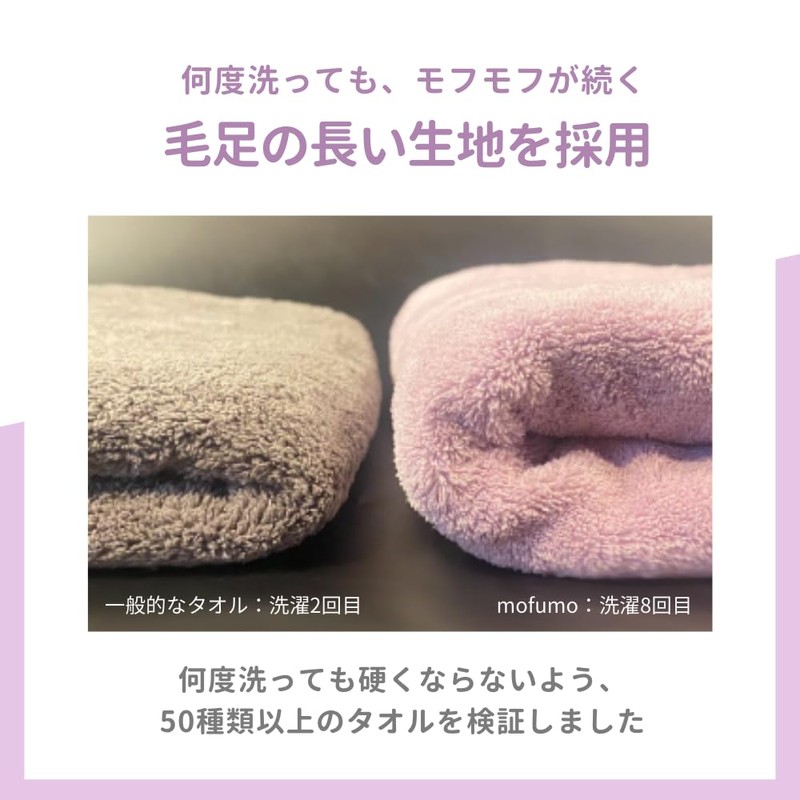 mofumo Night Care Turban, For Hair Beauty (Light Purple)