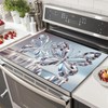 HOMETITUTE Stove Top Cover 28x20 Crystal Butterfly Heat Resistant Mat