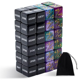 48 Pieces Abilities Keywords Counter Dice,MTG Life Counter 1/+1,Creature Stats Buff Tokens Dice,MTG Dice Set for MTG, TCG, Card Games Accessories