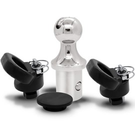 60618, Puck System Gooseneck Hitch Ball Kit, Compatible with 2013-2025 Dodge RAM 2500 3500, 2-5/16 Inch Gooseneck Ball for Truck Bed with 2 Gooseneck Safety Chain Anchors | 30000 lbs GTW/ 7500 lbs VTW