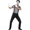 Smiffys Gentleman Mime Artist Costume, Black, L - Size 42inch-44inch