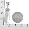 Turquoise Feather Pendant Necklace Sterling Silver 925 (Sterling Silver Pendant,