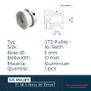Turmberg3D - 2x GT2 timing belt pulley drive - 36