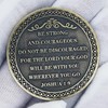 Lion Religious Challenge Coin - Psalm 31:24 & Joshua 1:9
