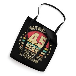 Funny 45th Work Anniversary - Happy Workiversary 45 Years Tote Bag