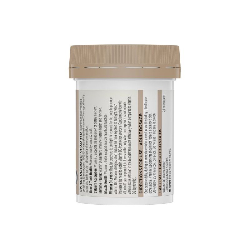 Swisse Ultiboost Vitamin D 60 Capsules