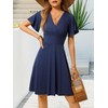 FENSACE Work Dresses for Women Office Professional Classy Graduation Dress(Navy