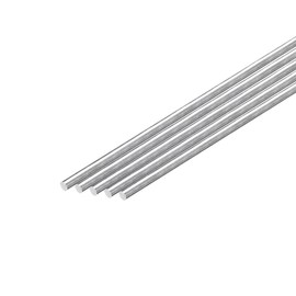sourcing map 20Pcs 1/16"(1mm) Dia Round Aluminum Rod, 12"(305mm) Long 6063 Aluminum Round Rod Solid Lathe Bar Stock for Industry Construction DIY Crafts