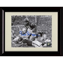 Gale Sayers - Chicago Football Autograph Promo Print - Running The Ball - Framed 8x10