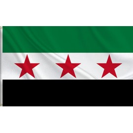 TOCRTSV Free Syrian Army Flag 4x6FT- Army Of Syria Banner Heavy Duty Republic of Syria Syrian Arab Flags with 2 Brass Grommets Fade Resistant for Indoor Outdoor.