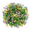 Flower Wreath Spring Babysbreath Faux Round Flower Wreath for Living