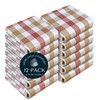 HEIRLOOM COMFORT Gingham Check Kitchen Towels 12 Pack, 18"x26", 100%