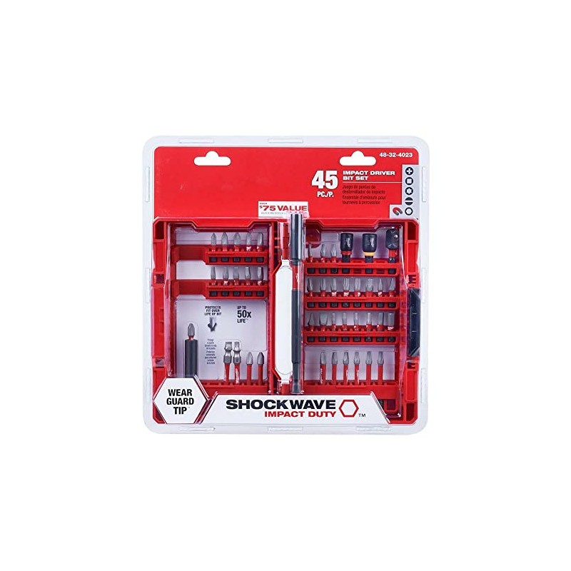 48-32-4023 Shockwave Impact Duty Steel Driver Bit Set (45-Piece)