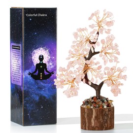 XIANNVXI Rose Quartz Stone Tree Gemstones Crystal Tree Crystals Pink Decorative Stone Large Tree of Life Money Tree Crystal Lucky Charm Tree Esoteric Gifts Good Luck