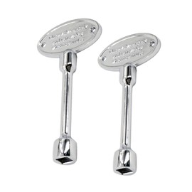 Himaweek 2 Pieces Universal Gas Valve Key Fireplace Key 3 Inches for Gas Fire Pits Polished Brass Replacement Gas Key for Outdoor Gas Fireplace Fits Both 1/2" and 3/4" Turn Ball Valve (Silver)
