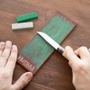 Hutsuls Knife Stropping Leather Sharpening Strop Green White Compound Sharpener