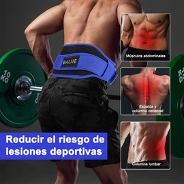 JoyFone Cinturón para Pesas Con Hebilla Ajustable, Faja para Soporte de Espalda Baja 14cm de Soporte, Cinturón Doble Capa Gym para Hombre Mujer Gimnasio Musculación Crossfit Entrenamiento Fuerza