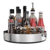 WUIVIUT Steel Lazy Susan Cabinet Organizer, Rotating Kitchen Countertop Spice