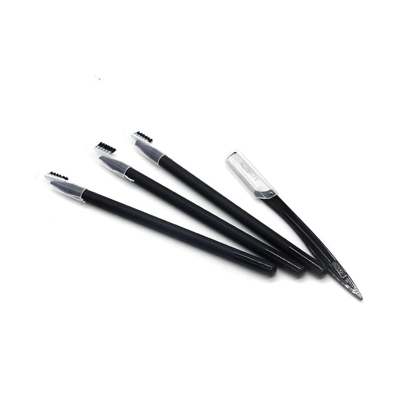 KZBOY Microblading Eyebrow Mapping Pencils with a Sharpener(Black)
