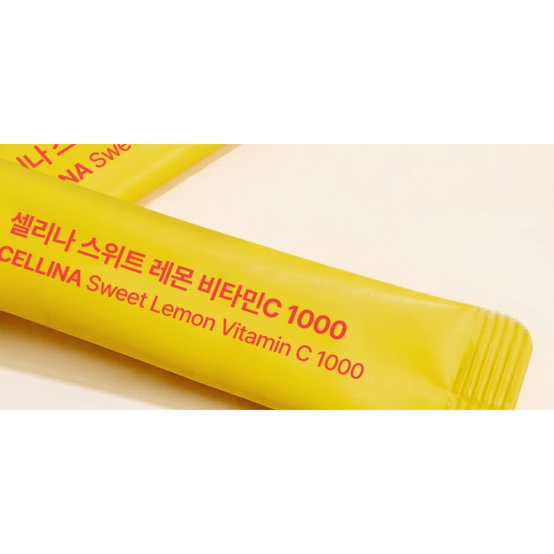 셀리나 스위트 레몬 맛있는 비타민C 1000 가루 분말 스틱, 30회분,