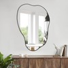 POZINO Asymmetrical Mirror, Black Irregular Mirror, Morden Unique Cloud Shaped