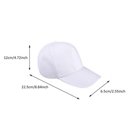 SHINEOFI Pack of 10 Plain Empty Baseball Caps, White Craft Baseball Caps, DIY Children's Baseball Caps, Hats, Painting, Polyester Sun Hats, Sports Caps, Trucker Hats, Sublimation Hats, White