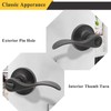 Probrico Oil Rubbed Bronze Wave Privacy Door Levers Interior Bed