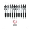 Universal 15530 Economy Retractable Ballpoint Pen, Black Ink, Clear, 1mm,