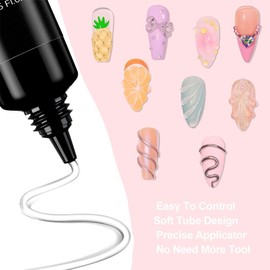 3D Skulptur Nail Gel,2pcs 3D Gel Nail Art,Rhinestone Glue,Rhinestone Glue Gel,fur Nageldesign Sculpting Nagelmodellage