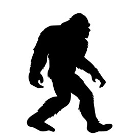 MidTennMakers Bigfoot 5”x7" White Auto Decal Funny Sticker
