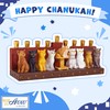 Aviv Judaica Hanukka Cat Menorah - 3D Sculptured Cats and