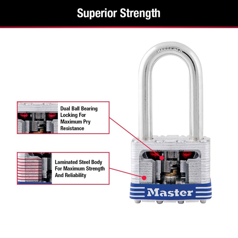 Master Lock Outdoor Padlocks, Lock Set with Keys, Keyed Alike