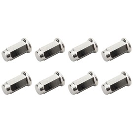 (8 Pack) ITP Flat Base Chrome Lug Nut 10mm x 1.25mm Thread Pitch w/14mm Head for Honda TRX 300FW 4X4 1988-2000