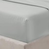 Oxford Homeware Silver Double Fitted Sheet -100% Brushed Microfibre 1800