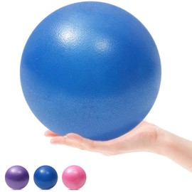 Small Pilates Ball, Therapy Ball, Mini Workout Ball, Core Ball, 9 Inch Small Exercise Ball for Pilates Yoga Workout Bender Core Training and Physical Therapy, Mini Bender Ball (Blue)