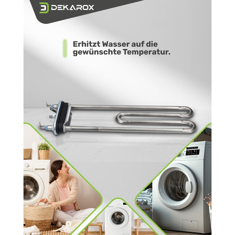 DEKAROX Heating Element 2000 W 230 V for Bosch Siemens